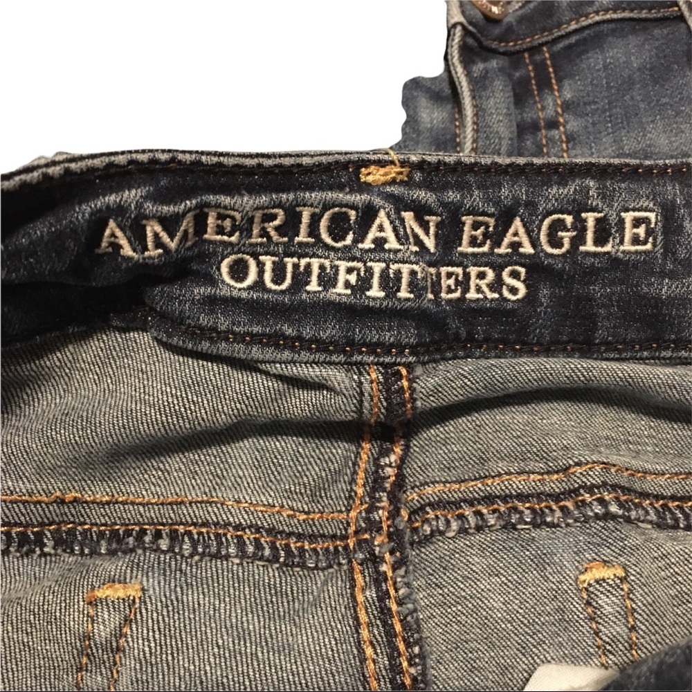 Womens  American Eagle Super Stretch Jeggings 2 Short Jeans Denim - Picture 8 of 10
